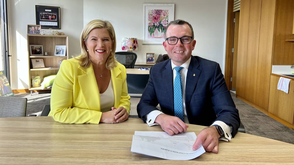 Regional Health Minister Bronnie Taylor with Northern Tablelands MP Adam Marshall in Sydney on Wednesday. Picture: Supplied