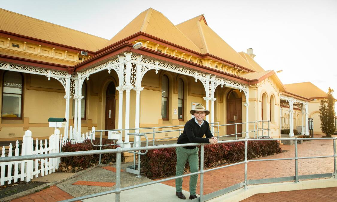 Northern Tablelands MP Adam Marshall outside the historic Armidale Railway Station, which will undergo a $1.18 million upgrade at the end of this month.