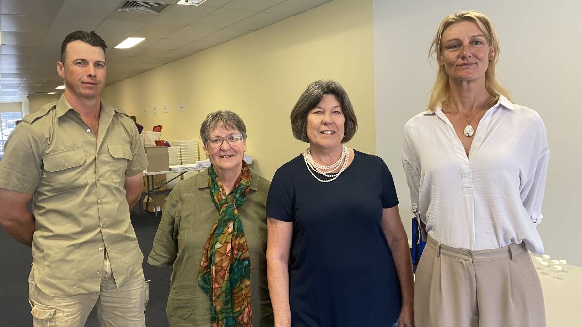 Four candidates were at the ballot draw (from left) independent Billy Wood, Elizabeth O'Hara from The Greens, Labor's Yvonne Langenberg and independent Natasha Ledger.