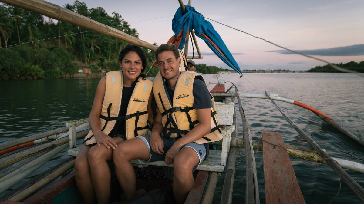 Co-directors Danielle Ryan and James Sherwood in the Philippines. Picture: Bluebottle Films
