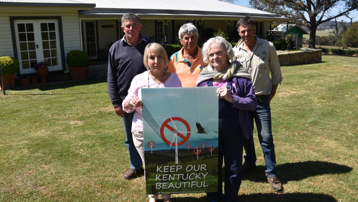 The Friends of Kentucky Action Group, in late 2020, campaigned to halt the wind project proposed near their properties. Picture: Andrew Messenger