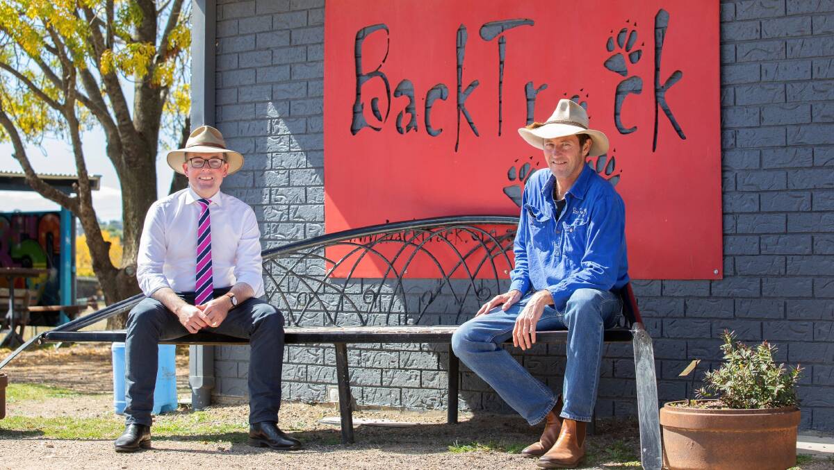 Northern Tablelands MP Adam Marshall and BackTrack CEO and founder Bernie Shakeshaft are delighted with the almost $287,000 funding injection from the state government.