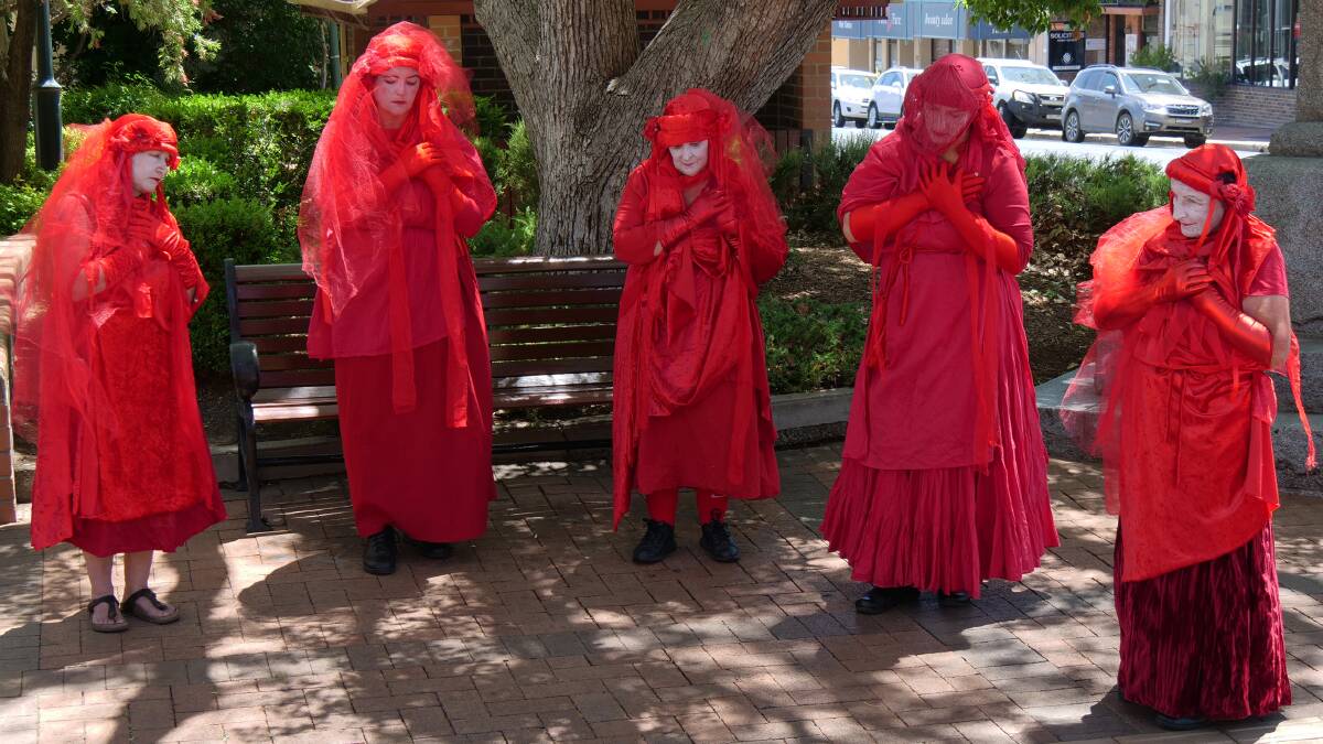 PROTECT OUR FUTURE: Red Rebels in the Beardy Street Mall on the weekend. Picture: Patsy Asch