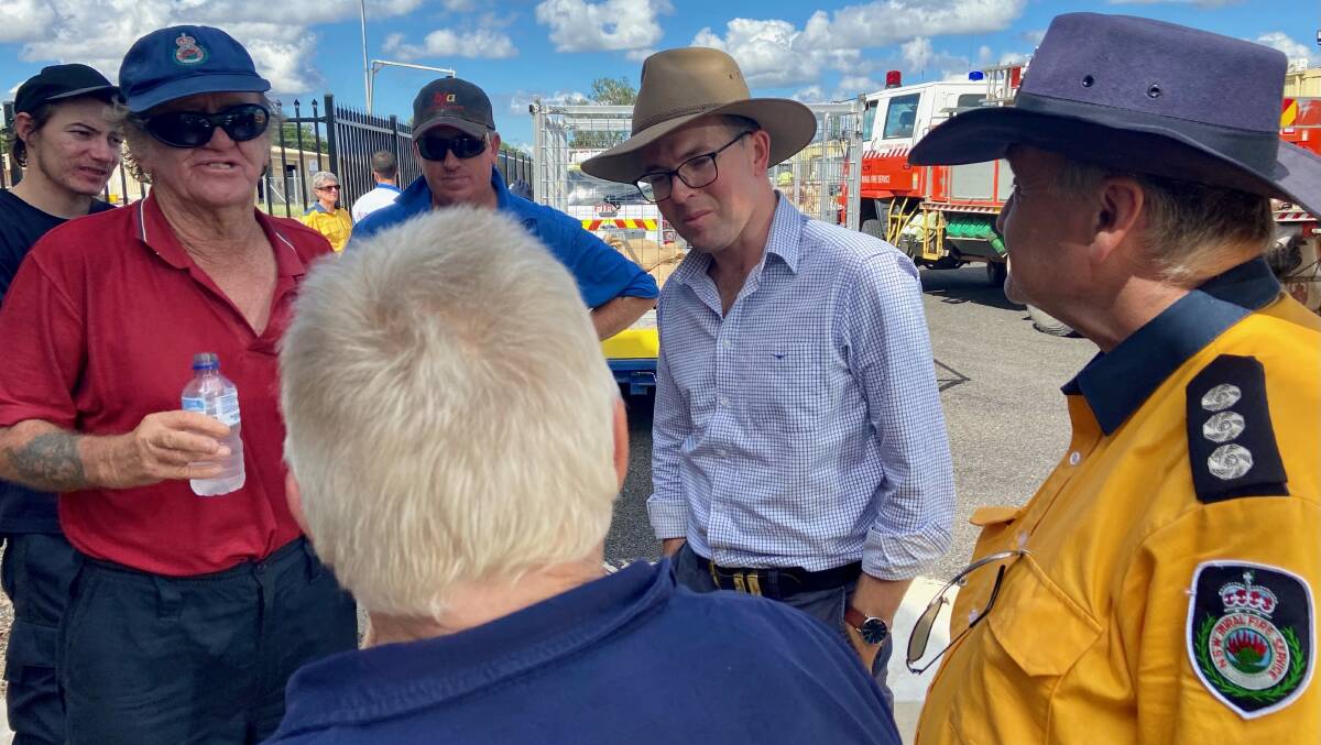 Northern Tablelands MP Adam Marshall meets with emergency services in Moree.