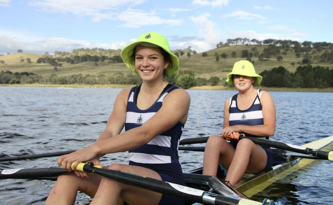 Finale: Double sculls pairing Mischa Milostic and Georgie Cronin will be part of a strong TAS contingent competing in the Senior Schoolboys and Schoolgirls Head of the River on Saturday. 