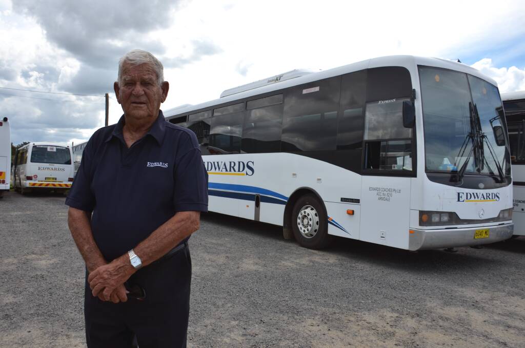 END OF THE LINE: After over half a century Armidale Edwards Coaches driver Max Cooper is retiring. Max’s last day will be next Friday, April 7 and will be celebrated at the office with colleagues. 