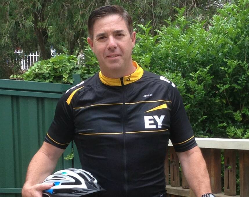 A heartwarming tribute: Phillip Moffatt will be riding to remember his friend Michael Hartmann and raise money for the Cure Brain Cancer Foundation.