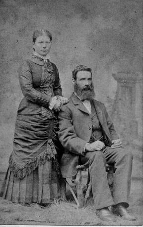 Scottish immigrants Morris Drummond and wife Catherine 1882. Morris was struck by the availability and cheapness of food in Australia.
