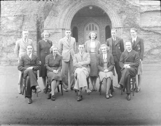 Beginnings: This now faded 1939 photo shows the first directors of the newly formed New England University College Union.