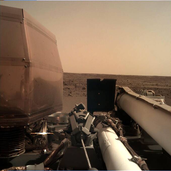 The view from Mars: An image captured by InSight on the surface of Mars.