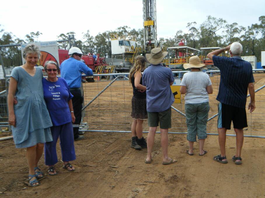 Educational and enjoyable: Pat Schultz (second from left) on an earlier Pilliga/Leard Tag-a-long tour.