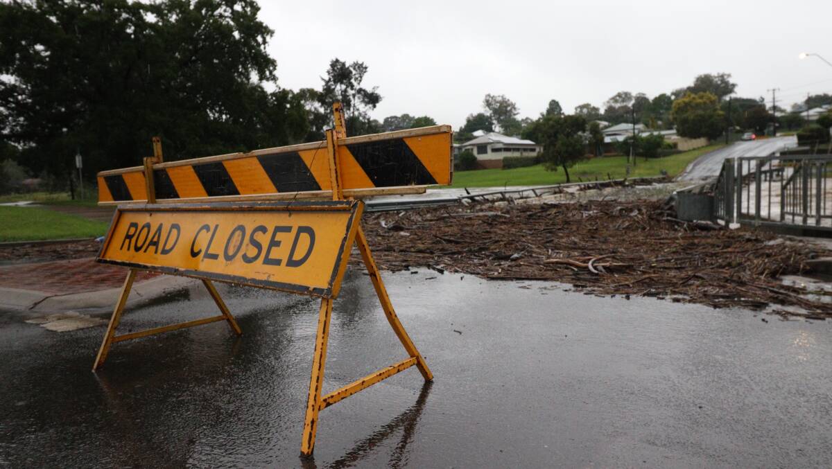 PREPARATION: O'Connor Street Bridge was closed during heavy rain during La Nina last November.