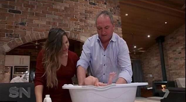 New England MP Barnaby Joyce has revealed he and partner Vikki Campion are expecting a second son in June. Photo: Channel 7