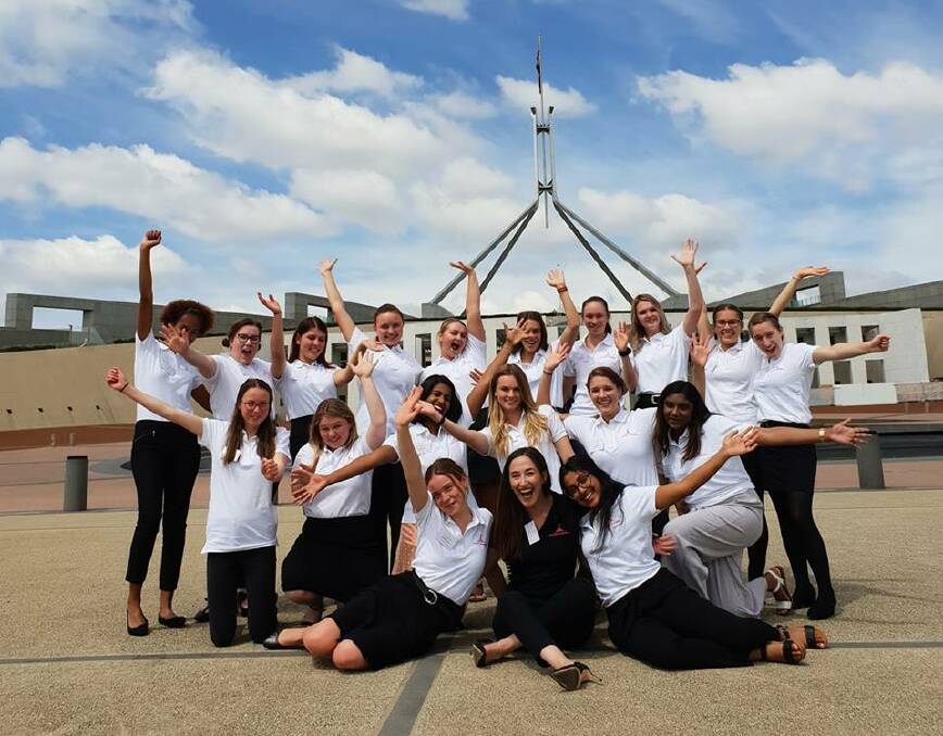 2018 Power Trip Winners and CEO Hannah Wandel at Parliament House.
