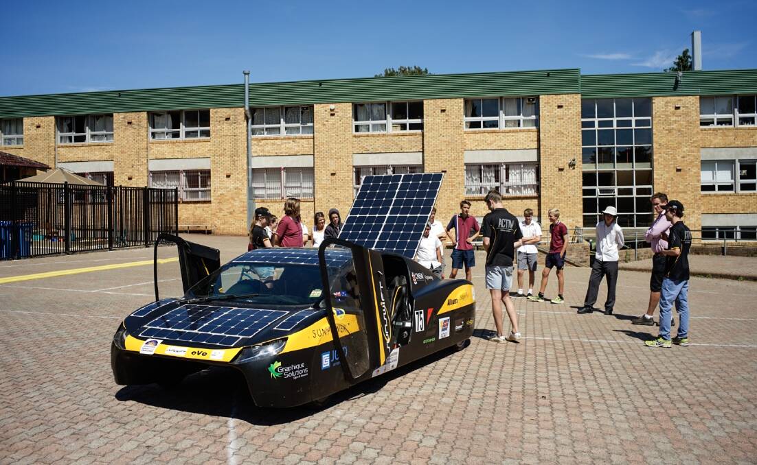 The Sunswift solar car at Armidale High School.