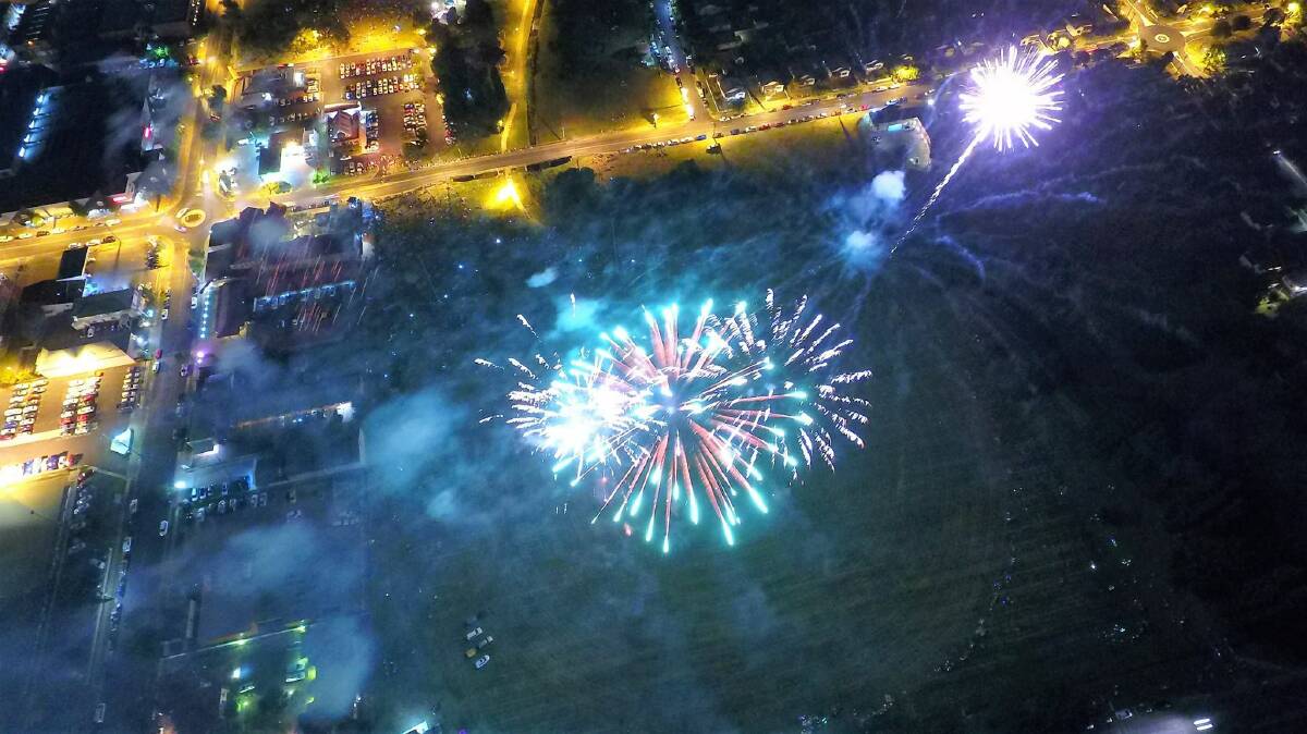 Armidale's New Year's Eve party went off with a bang thanks to Holy Smoke and his fireworks display.