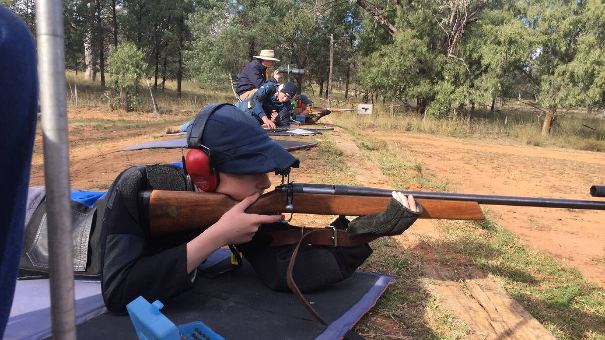 ZONE IN: Angus Earle aims for a bullseye whilst training at Spring Ridge ahead of next weekend’s inter-schools’ championships.