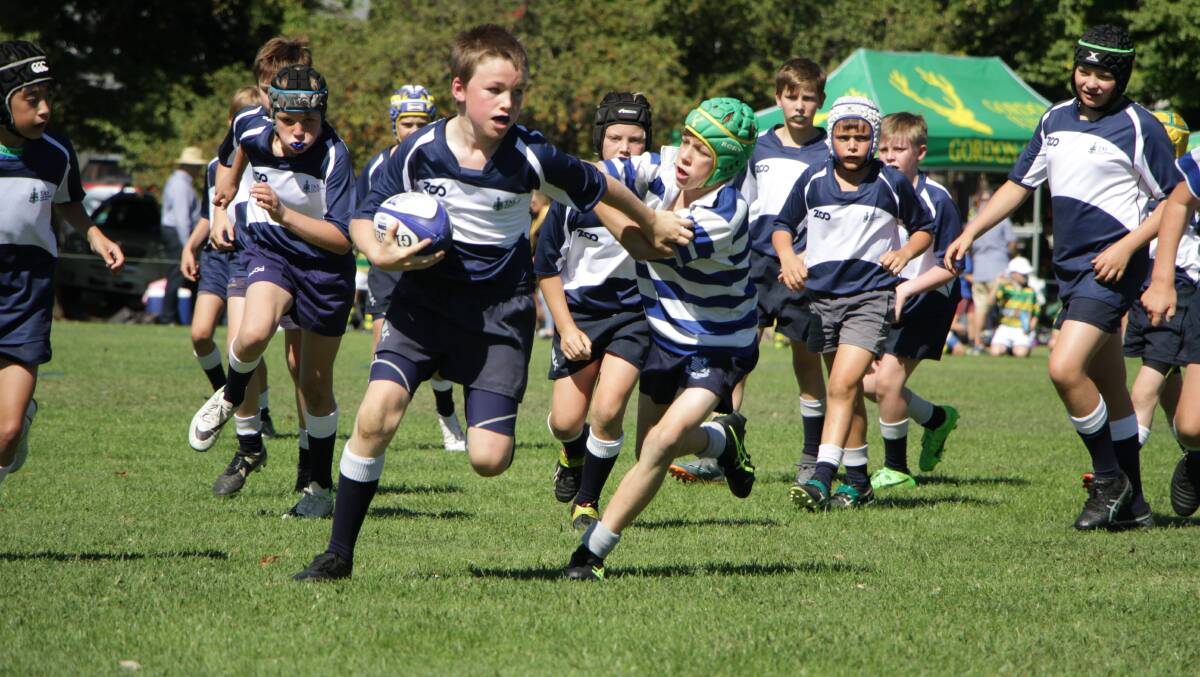 Banjo Lawrence was a linchpin for the TAS team in this game against St Ignatius College at the 2019 TAS Rugby Carnival (Photo: pixonline.com.au)