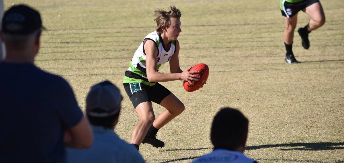 UP A LEVEL: Dylan Moore was one of the Nomads' best against Inverell in the preliminary final on Saturday. Photo: Ben Jaffrey. 