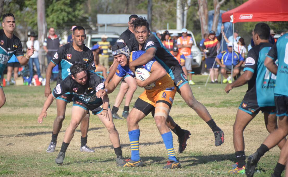 IN FORM: Narwan Eels fullback John Roberts was again one of the side's most dangerous players in the Group 19 grand final. The custodian bagged a brace in the four point loss to the MacIntyre Warriors. Photo: Ian Jones. 
