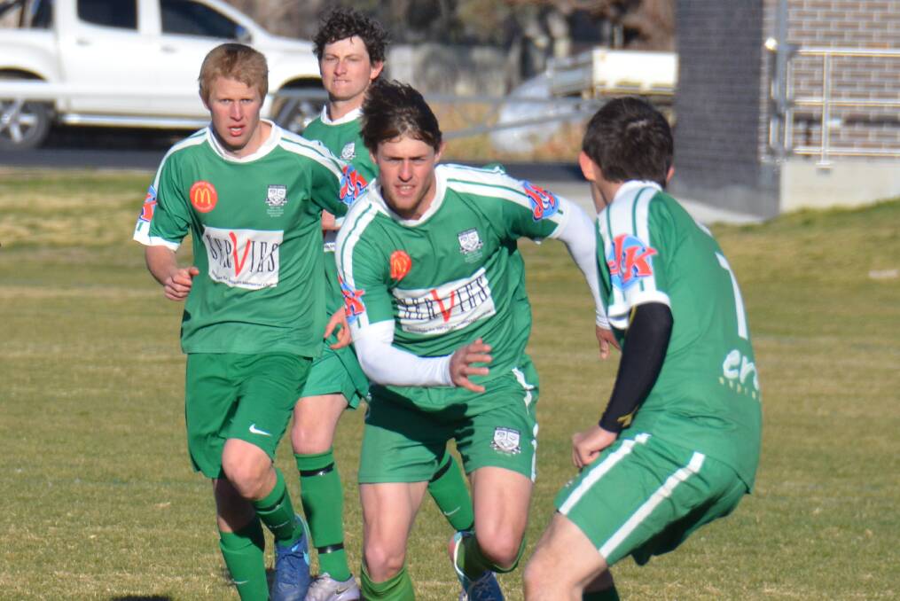 STANDOUT: East Armidale's Brent Pedlow scored two goals in their 5-nil win over South Armidale on Saturday. 