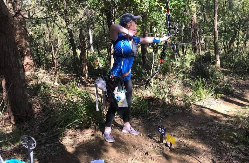 WINNING RUN: Ella-rose Carson took gold in the recurve intermediate division at the state field championships in Wollongong. 