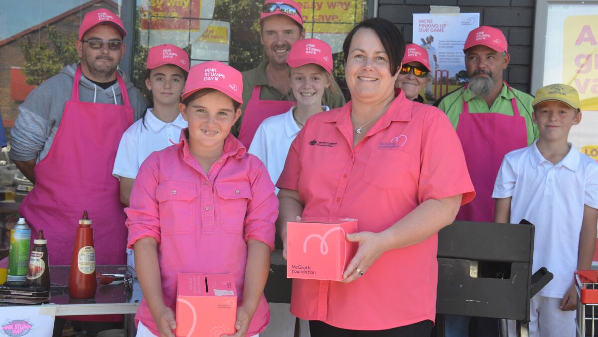 GOOD CAUSE: Alanah Keene and breast care nurse Rachel Stevens at the CSC Pink Stumps day fundraiser on Saturday. 