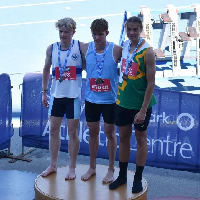 BRACE: Emerson Fittler, pictured right, claimed two bronze medals at the NSW All Schools championships. Photo: Viper Squad Athletics. 
