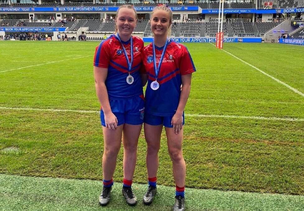 Tori Brazier and Kasey Gaukroger after finishing as runners-up in the NSWRL Tarsha Gale Cup competition. 
