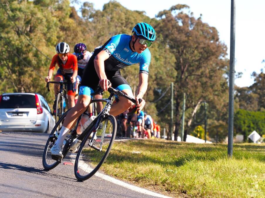 Toby Inglis dominates the track in the Sydney Junior Tour 57 km Road Race. Photo: MoHo Photography)