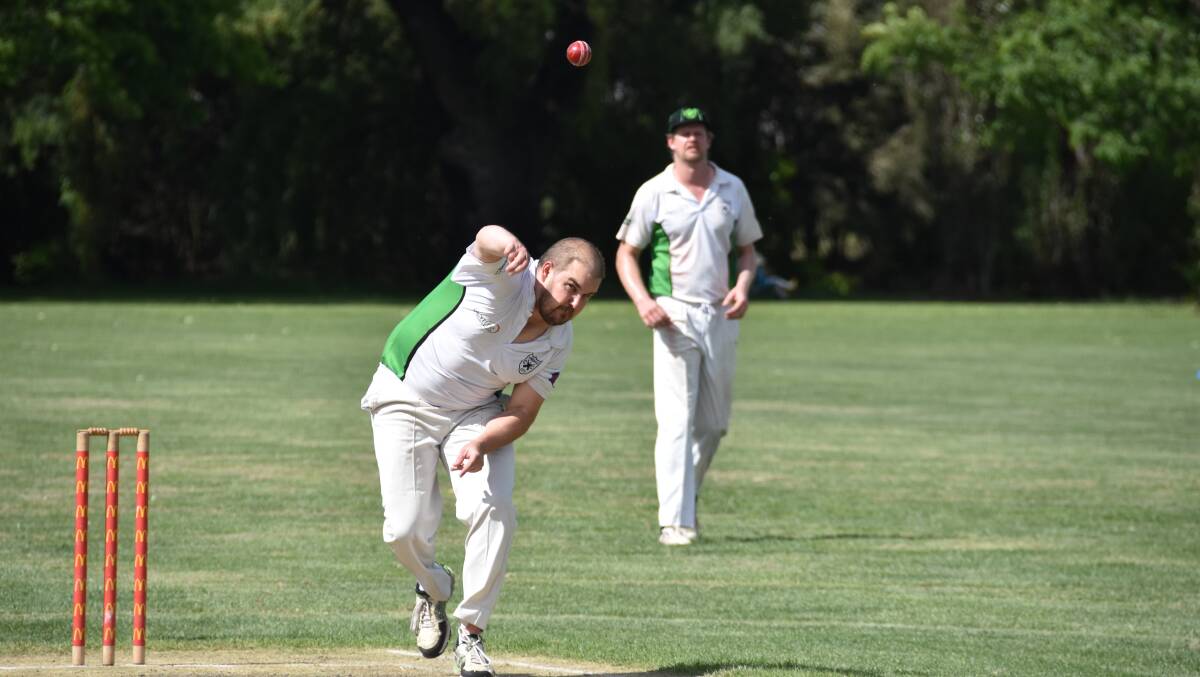 SCINTILLATING: Karl Triebe bowled some heat at the Easts batsmen to claim four wickets. 