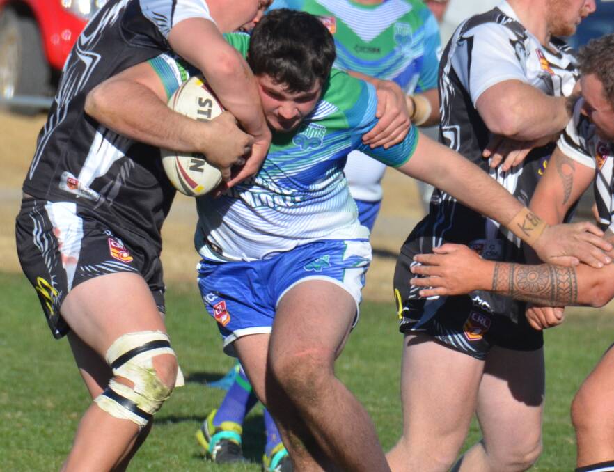 LEADING THE CHARGE: Armidale co-captain Scott McIntyre pictured against Glen Innes last year. The Rams will face the Magpies this Sunday at Rugby League Park. 