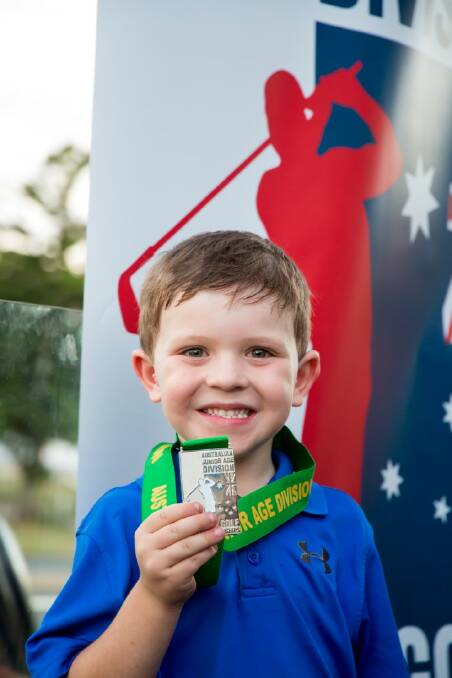 RUNNER UP: Five-year-old Isaac Riches finished with silver in the six years and under category at the Australian Junior Age Division Championships. 