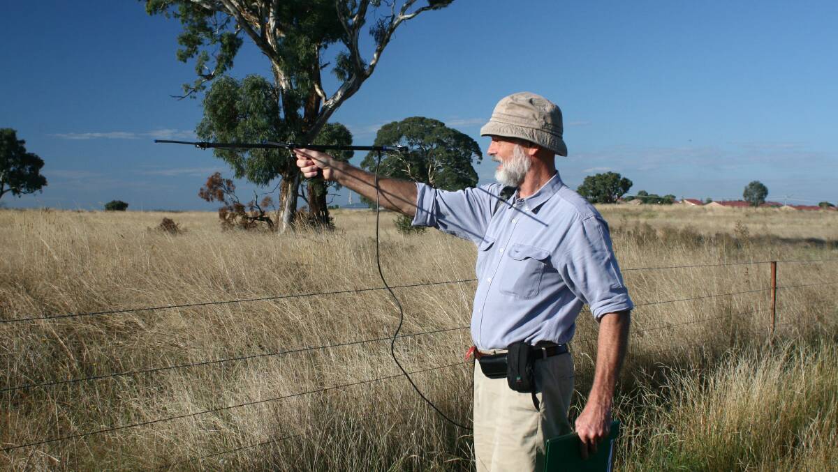 George Wilson tracking kangaroos with radio transmitting collars. Picture: Supplied