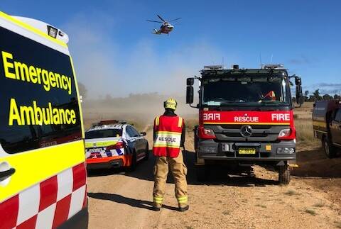 EMERGENCY: The woman was airlifted to hospital. Photo: Fire and Rescue NSW