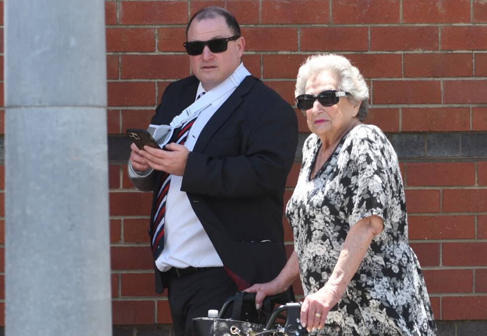 HEARING: Michael Ian Foxman was supported by his elderly mother at a court hearing on Thursday in Tamworth. Photo: Gareth Gardner