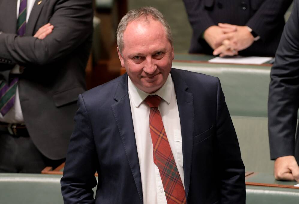 HE'S BACK: Barnaby Joyce will take up the ministries of infrastructure, transport and regional development, as well as the office of Deputy Prime Minister, after a cabinet reshuffle. Photo: file