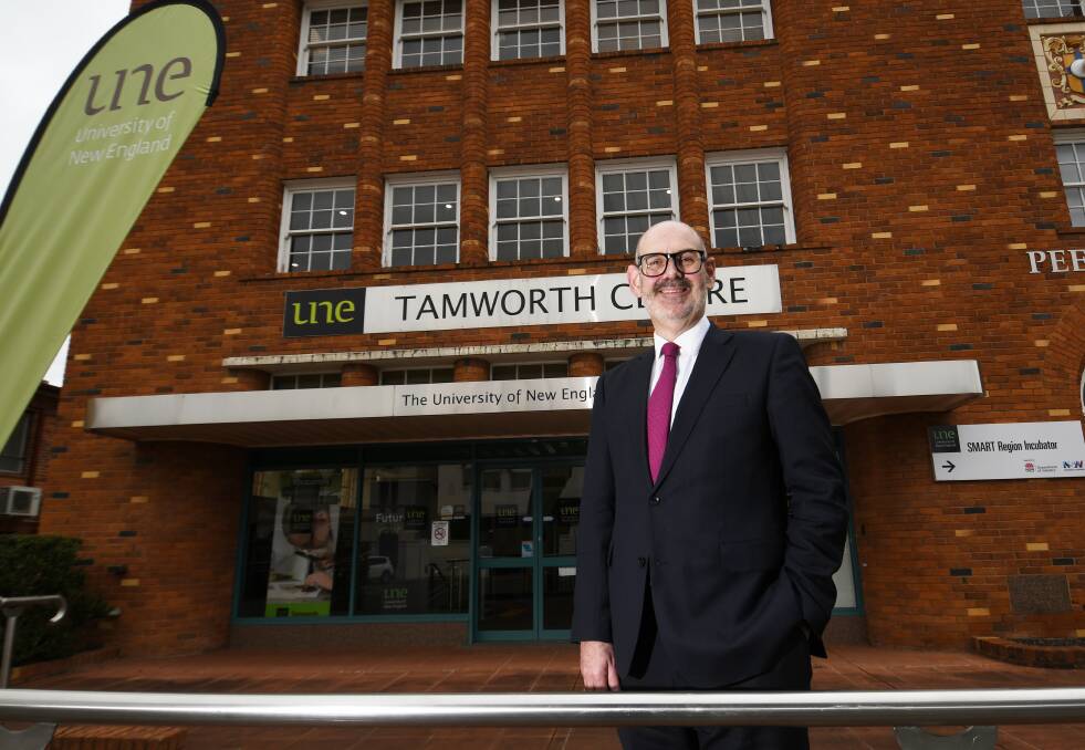 Acting VC and CEO Simon Evans says UNE will spend $36.6 million on the Tamworth university campus. Picture: Gareth Gardner 