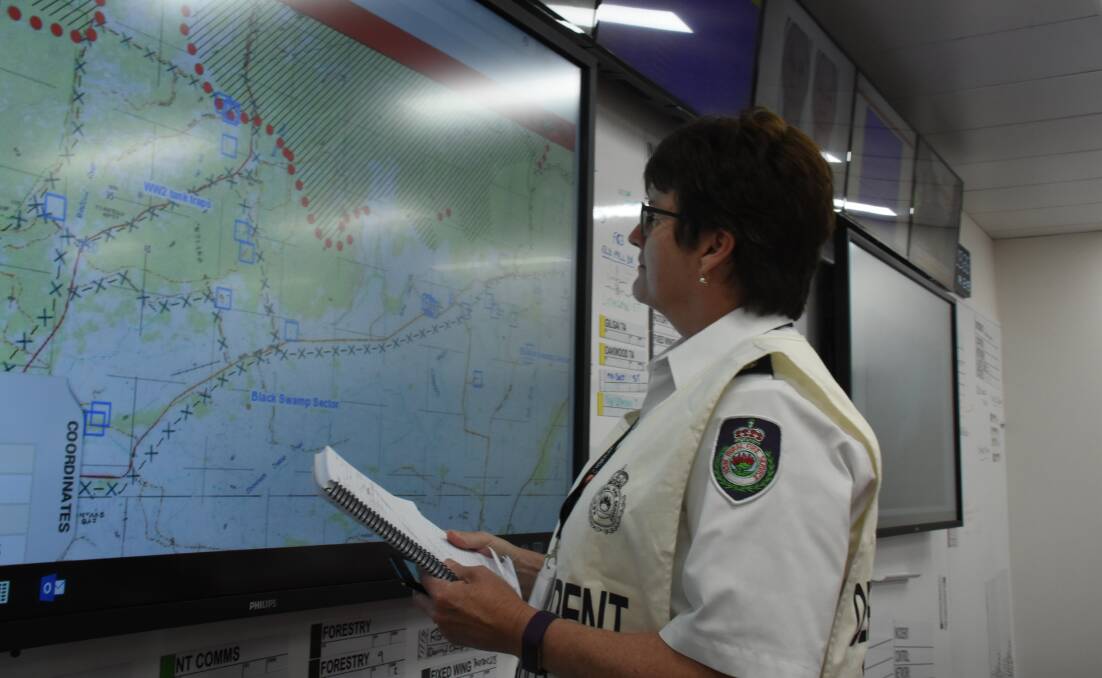 Deputy incident controller Liz Ferris is part of the incident management team working from the Northern Tablelands fire control centre in Glen Innes. Pictures: Andrew Messenger
