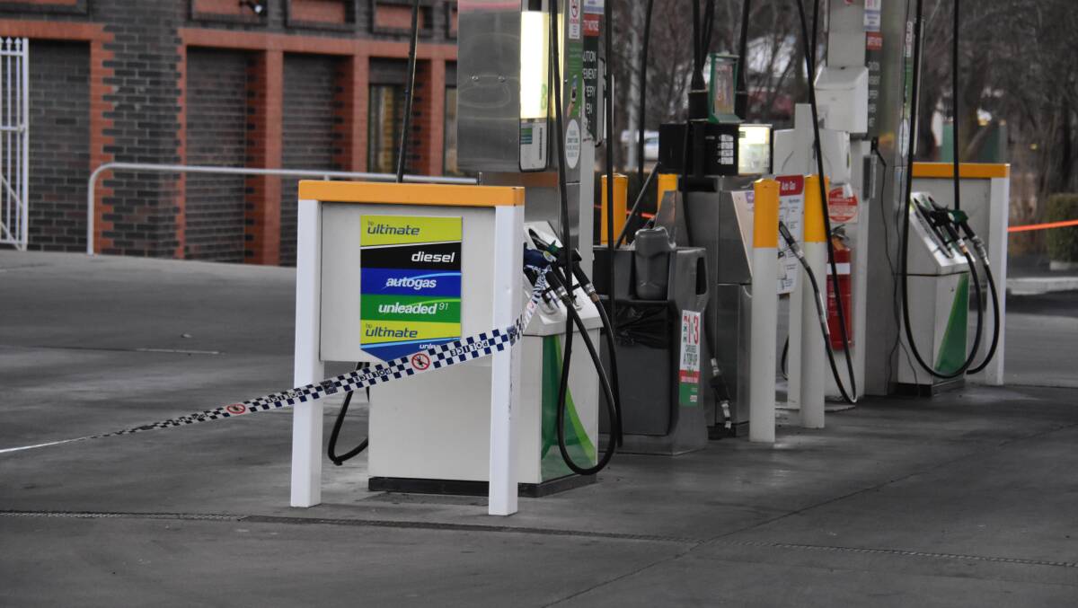 Police are searching for a man who robbed the BP on the corner of Dumaresq and Marsh streets today.