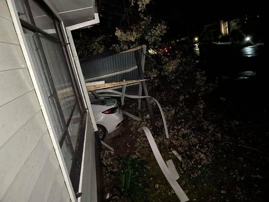 WILD WEATHER: Scores of homes were damaged after the tornado struck Armidale last night. Photo: Laurie Bullock