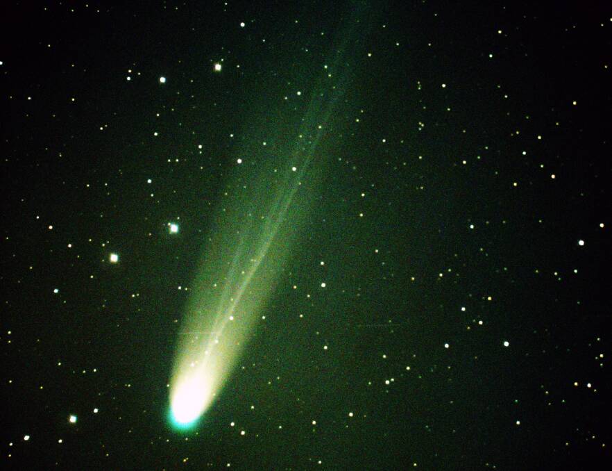 A photo of the comet taken on the Tamworth Astronomy Club's 34inch Hewitt Camera at the Astronomy & Science Centre.