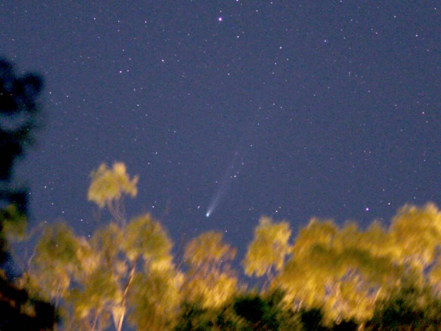 CHRISTMAS COMET: Garry Copper snapped this image of Comet Leonard in all her glory from his home in South Tamworth. 