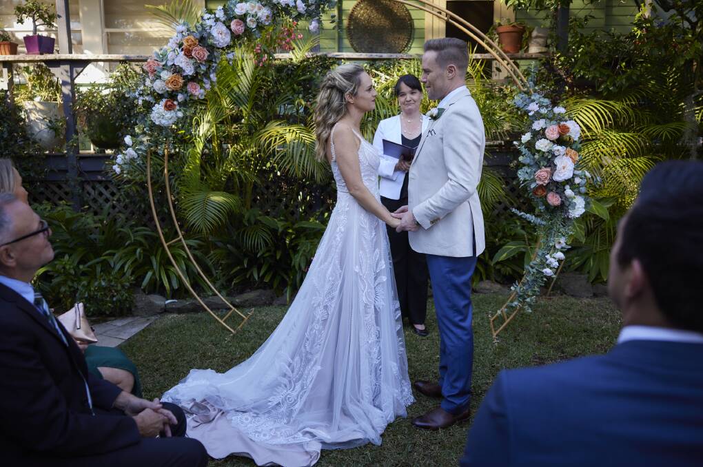 Closer each day: Home and Away characters Dr Tori Morgan and Dr Christian Green finally tie the knot. Sadly for many fans, it is the last episode for the couple. Photo: supplied Network Seven.