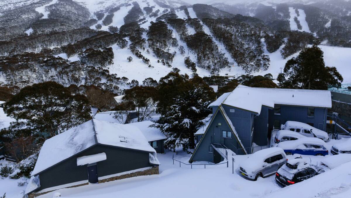Thredbo, where a man died while skiing on Saturday. Picture: Thredbo Resort