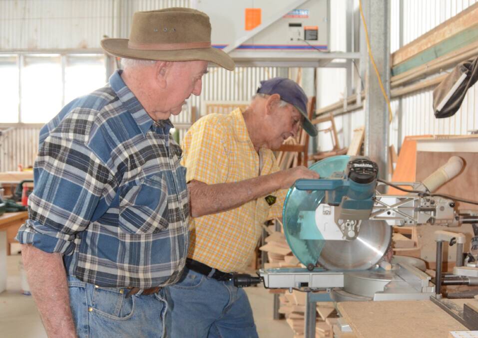Working on community projects at Inverell's Men's Shed, which has been running for 11 years. 