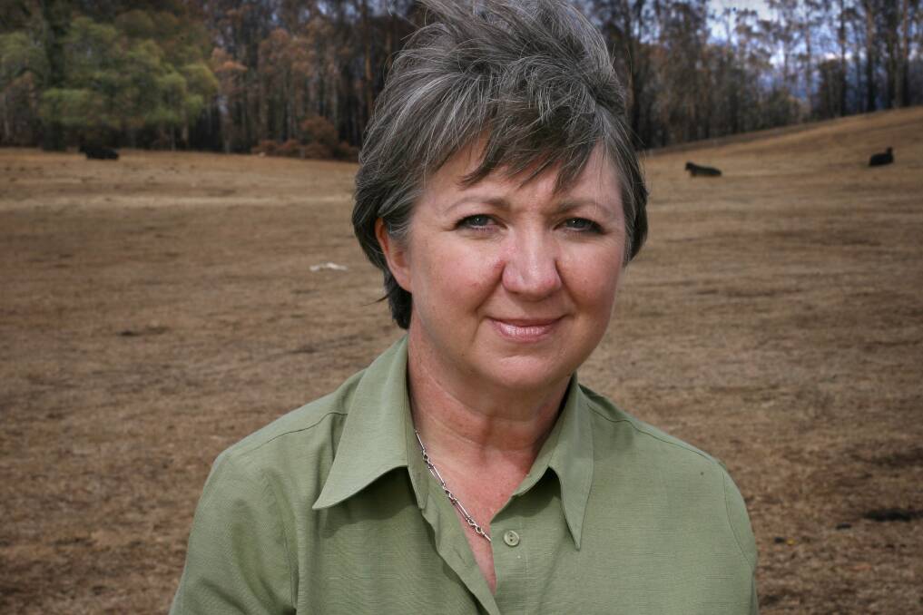 Anne Leadbeater, one month after the Black Saturday fires in 2009. Photo by Penny Stephens.
