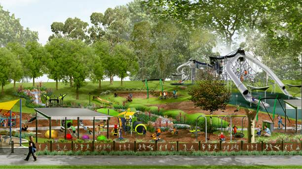 FUNDING: The $1 million Tamworth Super Playground, similar to a playground Armidale Regional Council will make an application for. Photo: Destination Tamworth