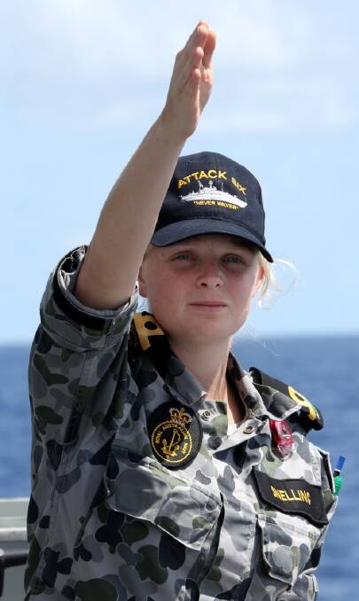 ON PATROL: Lieutenant Eleanor Snelling serves as the executive officer on HMAS Armidale. Lieutenant Snelling will attend commemoration of the ship in Armidale.