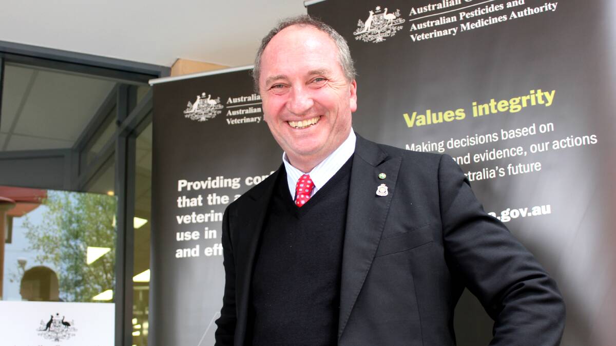 APVMA RELOCATION: Member for New England Barnaby Joyce at the temporary office that opened in Armidale in April.